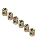 Heavy Duty M6 Furniture Nut Plugs And Cabinet Connectors Pro Grade Kit 30 Durable Fasteners for cabinets in close-up view