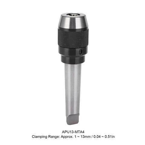 Heavy Duty Keyless Drill Chuck With Straight Shank Integrated Design offers superior rigidity for 13mm bit clamping.
