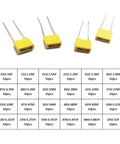 240 Piece Film Box Capacitor Kit With 24 Values Polyester Box Capacitors From 1nF To 1uF MKT PET 63V-100V For DIY Electronics