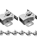 Eight Steel Double Roller Ball Latches for Cabinet Doors And Closet Cupboards Built To Last With Secure Spring Loaded Closure
