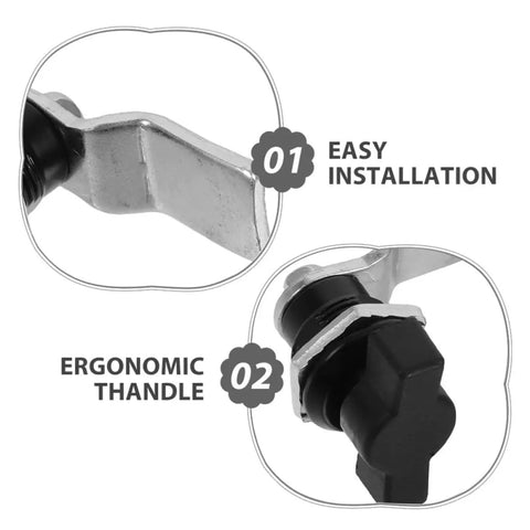 Close-up of Three Pack T Handle Cam Locks For Tool Boxes And Cabinet Doors showing ergonomic design and easy installation.