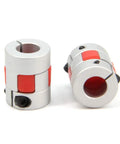 Aluminum Plum Shaped Flexible Shaft Coupling 10mm To 10mm Bore 20mm Diameter 25mm Length Built To Last For 3D Printers CNC Machines And Servo Motors High Torque Transmission And Vibration Damping