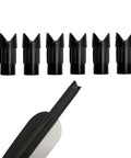 Half Moon Arrow Nocks For 7.6mm Crossbow Shafts Durable Plastic Arrow Nocks For Hunting And Target Practice Black Nock