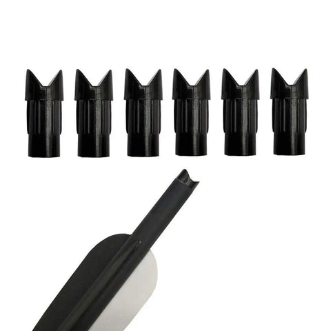 Half Moon Arrow Nocks For 7.6mm Crossbow Shafts Durable Plastic Arrow Nocks For Hunting And Target Practice Black Nock
