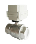 Built Tough DN32 Electric Shut Off Valve With Limit Switch SS304 Stainless Steel Gears DC24V Motorized Control Valve NPT Thread
