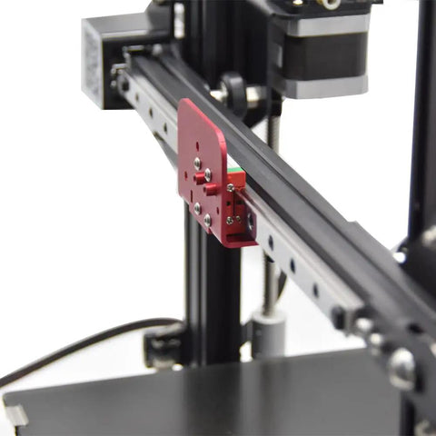 X Axis MGN12C Linear Rail Kit With Aluminum Fix Plate Bracket Upgrade For Budget Desktop 3D Printers Red Bracket Finish Installed