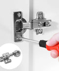 Installing Stainless Steel Soft Close Cabinet Hinges 4 Pack, Quiet Dampers for Kitchen and Bathroom Cabinet Doors.