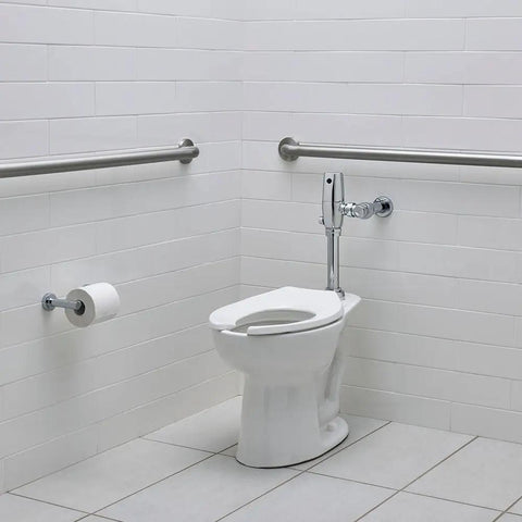 Premium Hands Free Touchless Toilet Flush Valve Featuring Self Cleaning Piston And Smart Sensor Setup for modern restroom use, featuring brass construction.