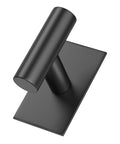 Heavy Duty Adhesive Wall Towel Hooks Waterproof No Drill Mount For Kitchen Bathroom Closet Black single hook front view