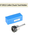 7 Piece ER32 Collet Chuck Tool Holder Set For CNC Milling Lathe And Engraving Machines, Heavy Duty Alloy Steel with Blue Case