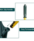 3 In 1 Turf Rake For Artificial Grass And Carpet Care With Adjustable 32 To 50 Inch Steel Handle dense brush assembly