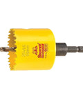 Bi-Metal Deep Cut Hole Saw With Arbor For Beastly Fast Cuts In Metal, Steel And Wood, Abrasion-Resistant HSS Teeth, 2 5/16 Inch