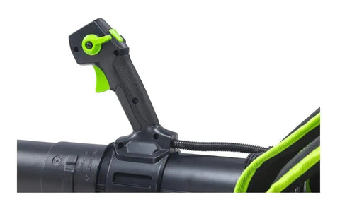 Tough As Nails Brushless Cordless Backpack Leaf Blower trigger handle and grip designed for ease during yard work.