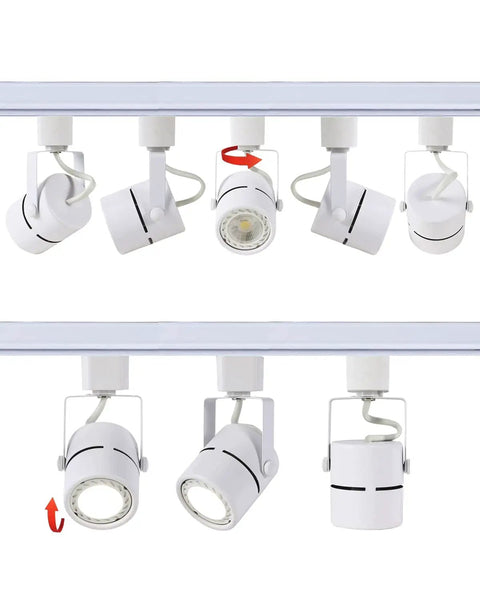 12 Pack 10W LED Track Lighting Heads With Adjustable Beam For Accent Artwork And Retail Displays, 3000K Warm White, shown in use