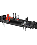 Heavy Duty Wall Mounted Tool Organizer With 61 Hole Screwdriver Holder 4 Hooks And 2 Compartments Utility Shelf Pliers Rack