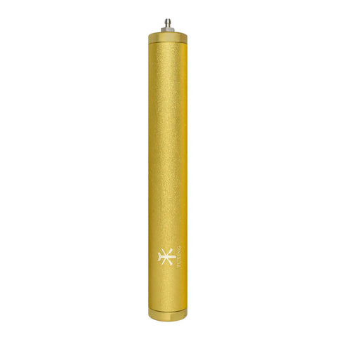 Heavy Duty 4500 Psi PCP Air Compressor Filter With Water And Oil Separator in gold anodized aluminum, vertical view