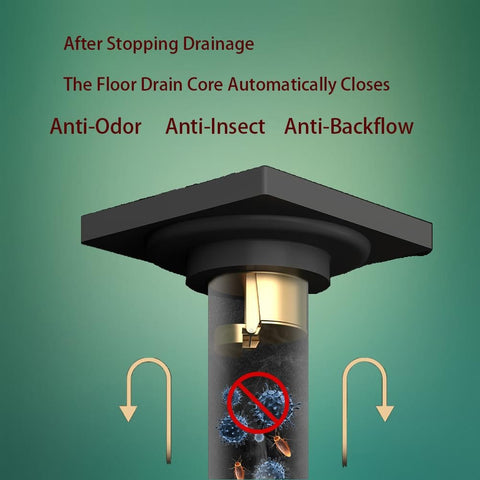 Illustration of 2 Pack Floor Drain Odor Stopper And Backflow Preventer, Brass One Way Anti Odor Check Valve in use for odor control.