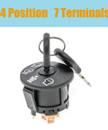 Lawn Mower Ignition Switch 4 Position With 7 Terminals For Craftsman 532193350 193350 LT1000 LT2000 LT3000 Husqvarna YTH Series