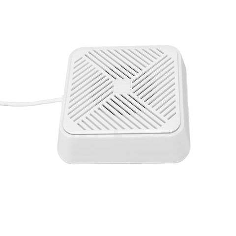 Ultra Compact Portable USB Dishwasher For Kitchen Sink, White Ultrasonic Cleaner top view with USB power cord.