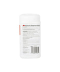 Back view of an 80-count canister of Antistatic Wipes for Electronics Cleaning, showing product details and instructions.