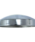 Side view of Rear Wheel Hub Cap Covers For Semi Trucks 8 Inch Dome Style Beefy Chrome Finish 4 Pack With 8 Inch Outer Diameter And Three Point Five Inch Height Fits Eight And A Half Inch Axle With Five Eighth Inch Inner Studs Compatible With Kenworth Peterbilt