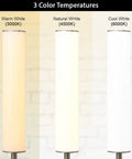 Dimmable LED Cylinder Table Lamp With 360 Degree Illumination And Three Color Temperatures Easy Touch Dimmer Brushed Nickel Finish Ideal For Bedroom Living Room And Office Accent Lighting showing warm, natural, and cool white settings