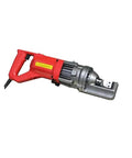 Electric Hydraulic Rebar Cutter Cuts Up To 5/8 Inch Round Steel In Just 3 Seconds Brushless Motor design with red handle.