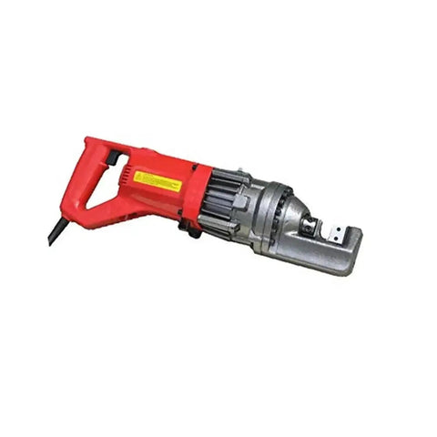 Electric Hydraulic Rebar Cutter Cuts Up To 5/8 Inch Round Steel In Just 3 Seconds Brushless Motor design with red handle.