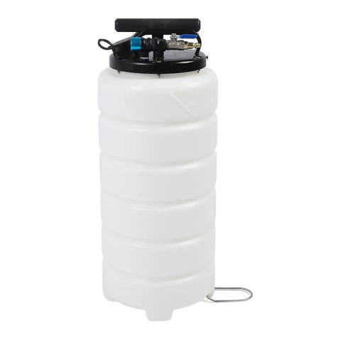 Must-Have 15L Oil Extractor Pump For Quick Auto Fluid Changes! White tank with handle and hose attachment for fluid removal.