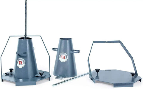 Pro Grade Concrete Slump Test Kit With Steel Cone, Tamping Rod And Base Plate For On Site And Lab Use, Rugged Alloy Steel Construction
