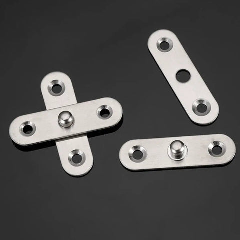 Stainless Steel Hidden Door Hinges Set 12 Pieces Corrosion Resistant Rotatable Cabinet Hinge Kit For Office And Home Use displayed