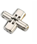 Slick Hidden Barrel Cross Door Hinges Set Four Piece Small Silver Concealed Cabinet And Jewelry Box Hinges With 180 Degree Folding