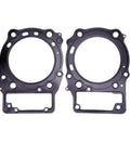 Heavy Duty Motorcycle Head Cylinder Gasket Featuring A Hella Tough Seal For Vlr1800 Intruder C1800r Boulevard C109r C109rt M109r2 Bike Models Oem 11142 48G00 Replacement Part, two gaskets in black metal finish.