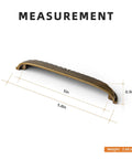 Antique Brass Cabinet Pulls 5 Inch Center To Center Din Cup Handles Retro Style Zinc Alloy Set Of 6 with measurements