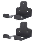 Beefy Stainless Steel Garden Power Tool Wall Rack With Lockdown Multi Grip Hooks And Waterproof Finish For Home Outdoor Trimmers Complete Garage Storage. Durable black wall hooks for organizing garden tools.