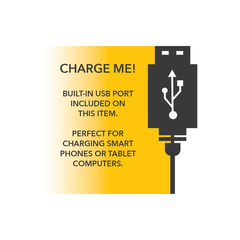 USB port feature on Emerson Desk Lamp With Wireless Charging Pad And USB Port 7W LED Reading Light For Home Office Qi Inductive Charging