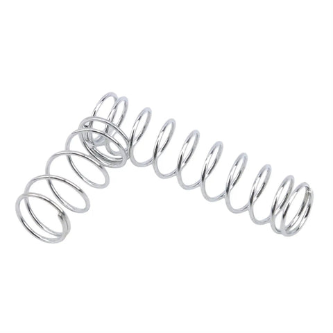 Close-up of a steel coil spring from the 200 Piece Extension And Compression Spring Kit For Repairs Beefed Up Coil Tension Springs Set