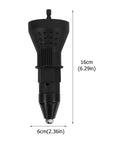 Super Cool Cordless Riveting Tool Kit With Electric Drill Adapter For Labor Saving Work Featuring Long Lasting Performance And Durable Plastic Build Perfect For Auto Manufacturing Jobs And Heavy Duty DIY Projects. Black 16cm drill adapter tool