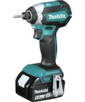 18V LXT Brushless Cordless Drill And Impact Driver Combo Kit With 5.0Ah Batteries, front view, teal and black design.