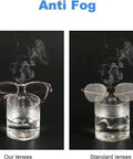 Comparison of Badass Anti Fog Safety Glasses With Side Shields for Women and Girls, showcasing anti-fog feature against standard lenses.