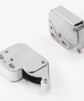 Push To Open Cabinet Latches Set For Cabinets And Drawers, Touch Latch System with no handles, easy install, silver steel