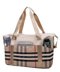 Khaki Large Capacity Travel Tote Bag With Dry Wet Separation For Under Seat Carry On Gym Ready Luggage Duffel