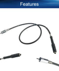 Flexible Shaft Attachment For Rotary Tools 39 Inch Long, 4mm Tube, 18mm Connector, 2mm Pitch, keyless chuck visible from multiple angles