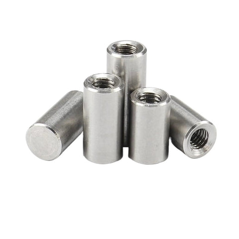 304 Stainless Steel Threaded Dowel Pin Set With Internal Thread Parallel Locate Pins For Precise Alignment Single Hole Dowel Pin 80mm Length M4x6mm Thread Built Tough Heavy Duty Rock Solid Fixture Pin For CNC Machinery Workbenches