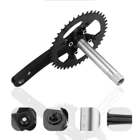 Fat Bike Crankset Hollow Integrated 170mm Arm with 32T chainring, aluminum alloy, bottom bracket included, shown against white background.