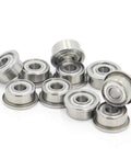 10 pack of stainless steel flanged deep groove ball bearings size 3x8x4mm double shielded SF693ZZ for heavy-duty applications.