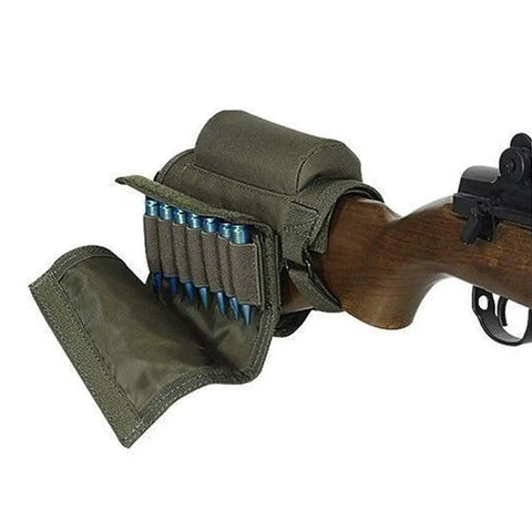 Go-To Outdoor Tactical Cartridge Holder And Cheek Rest For Shotguns Ambidextrous 7 Shell Carrier adjustable system on rifle stock