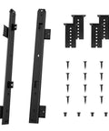 Heavy Duty Black Drawer Slides 18 Inch Cabinet Rails with installation hardware and screws for sturdy drawer support.