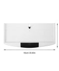Slick Under Desk Keyboard Tray With Smooth Slide Out Drawer And Ergonomic Wrist Rest, 53cm width and 25.5cm height, durable white construction.