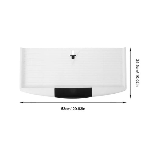 Slick Under Desk Keyboard Tray With Smooth Slide Out Drawer And Ergonomic Wrist Rest, 53cm width and 25.5cm height, durable white construction.